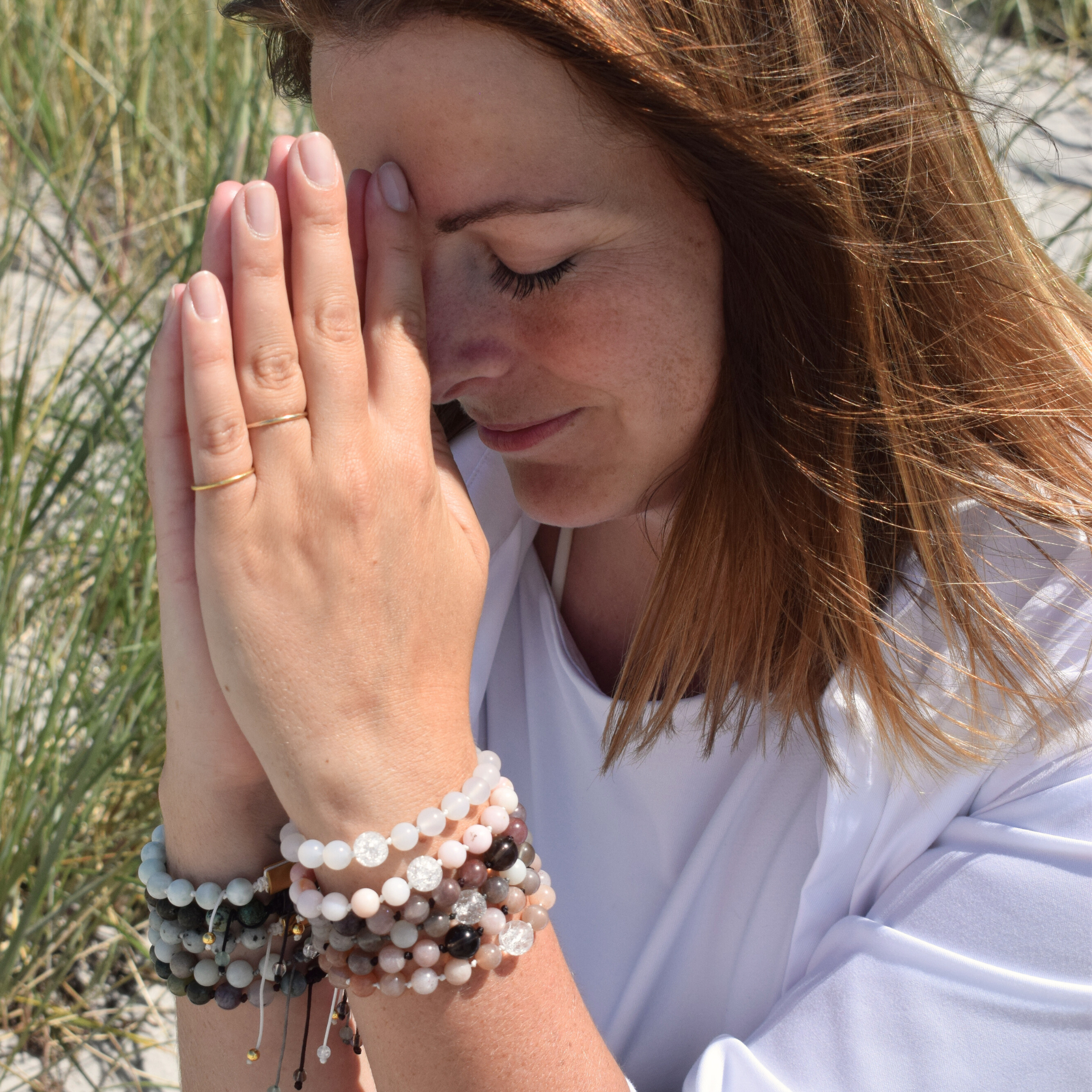 Krystal armbånd - Jeg finder ro i mit hjerte